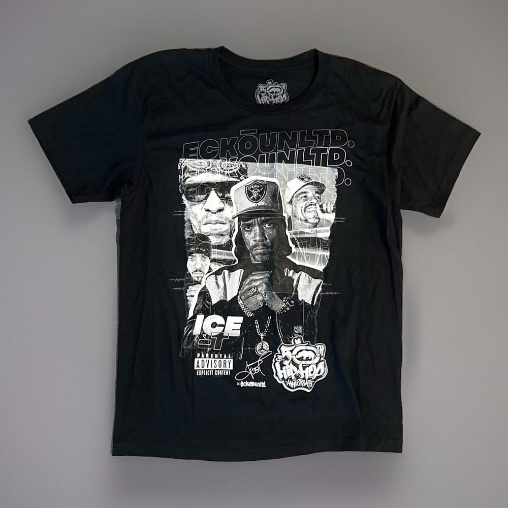 Ecko Ice T "Ice Cold" Men T-Shirt Size Large 50th Hip Hop Anniversary